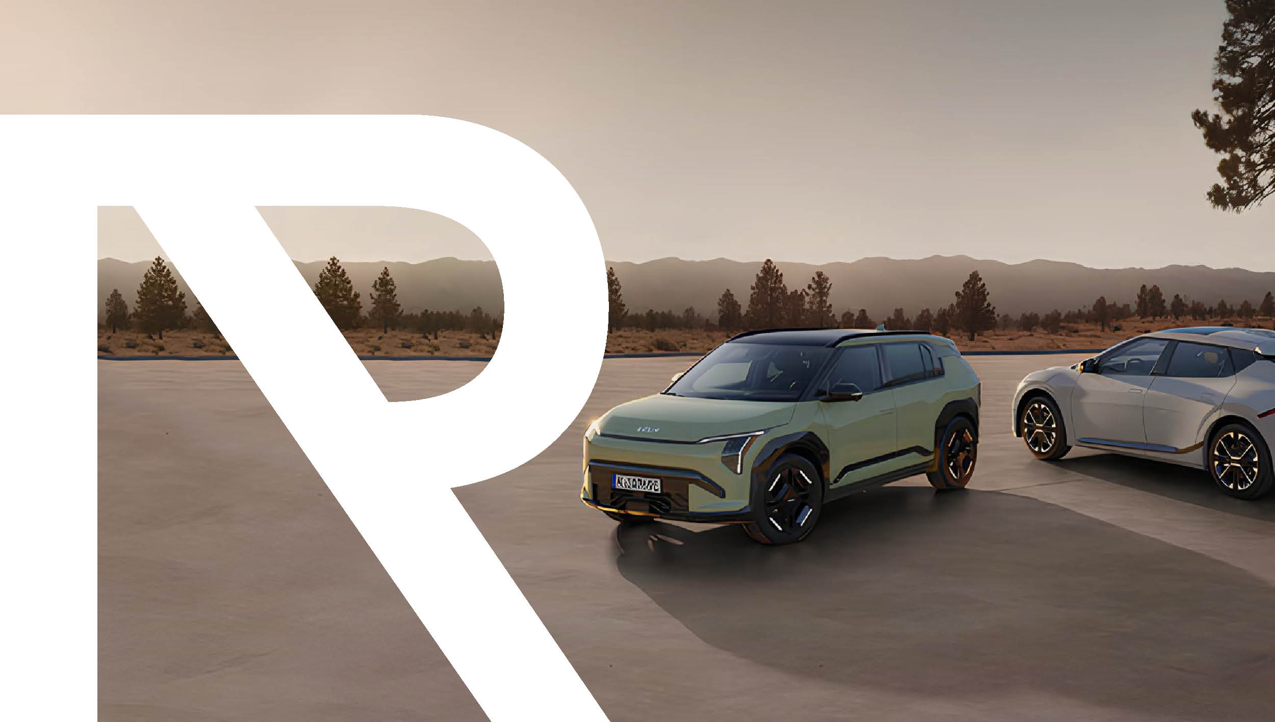 Reckhaus-Grafik Buchstabe R und Kia Modelle