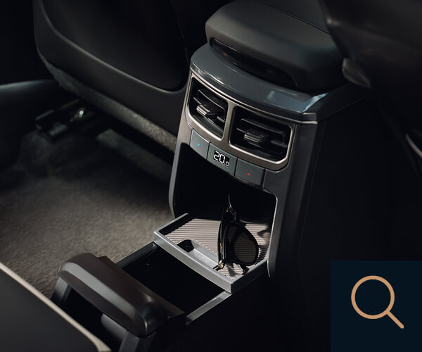 Klimasteuerung im hinteren Sitzbereich